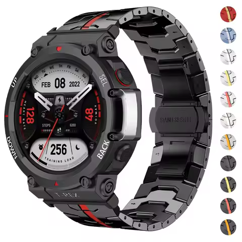 For Amazfit T-REX 3 Watch Strap Metal Stainless Steel Adjustable Band Bracelet For Amazfit t T-Rex2 