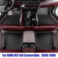5 Seats Vehicle Leather Carpet Pads Fit For BMW M3 E46 Convertible 2000 2001 2002 2003 2004 2005 200