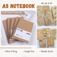 A5,A6 & A7 Craft notebook buku nota buku tulis korean ins writing notebook journal dairy single line