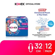 Kotex Soft & Smooth Overnight Wing Pad 32cm (12 pcs)