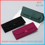 New Plush Fabric Handle Triangle Folding Creative Pressure Resistant Sunglasses Box<GQ>