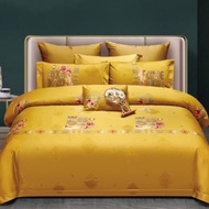 Sprei Katun Jepang Motif Bunga Kuning Custom Size Murah Grosir