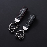 Carbon Fiber Leather Car Keychain For Mercedes Benz A180 A200 A260 W203 W210 W211 W204 C E S CLS CLK