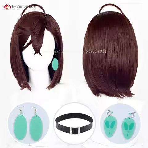 Ayase Momo Cosplay Wig 37cm Brown Hair For Women Momo Ayase Cosplay Anime Cosplay Wig Heat Resistant