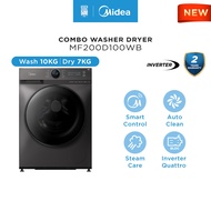 Midea MF200D100WB 10KG/7KG 2 In 1 Inverter Washer Dryer / Combo Washer Dryer / Washer / Dryer
