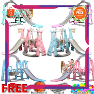 Murah MurahHOBBY TREE 3 IN 1 Swing , Slide And Basketball Hook Indoor / Outdoor Mini Playground Play