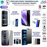 [PRO] Anti Static Tempered Glass For Oppo Reno 15F15Pro1514F14Pro1413F12FA6ProA5ProA3ProA54A60A76A78