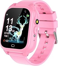 Gridspace Kids Waterproof Smart Watch with 26 Games 1.44'' HD Touchscreen and HD Camera Pedometer Re