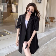 Big sales Summer Women Oversized Short Sleeves Blazer Mujer Jacket Korean Fashion Coats Cardigans Th