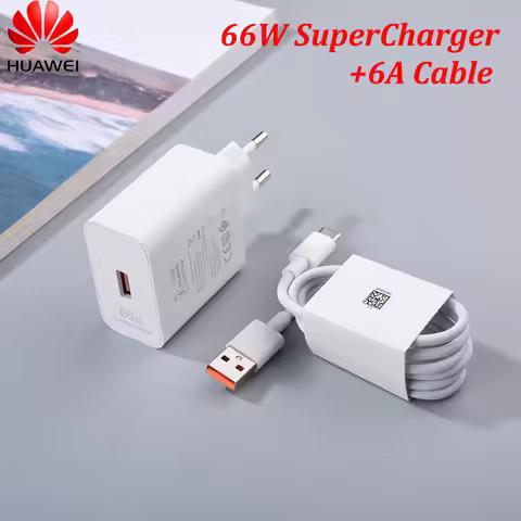 HUAWEI Pura 70 66W Charger Original EU Super Charge USB Wall Charger Travel Charge 6A Type C Cable F