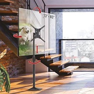 Barkan Floor Mounting 13-83 Inch Tilting & Height Adjustable TV Floor Stand, Holds up to 50 kg, Stan