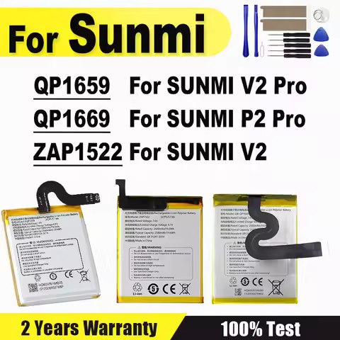 Original Battery QP1659 QP1669 ZAP1522 Replace Battery For Veken Sunmi P2 Pro V2 Pro Qp1659 Qp1669 Z