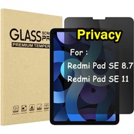 ฟิล์มกระจก นิรภัย เต็มจอ ฟิล์มความเป็นส่วนตัว ฟิล์มกันมอง สำหรับ Redmi Pad SE 8.7 Redmi Pad SE 11 ฟ