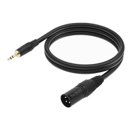 3.5mm to XLR Cable Adapter Balanced 1/8 Inch Mini Jack TRS Stereo to 3Pin XLR Male Microphone Audio 