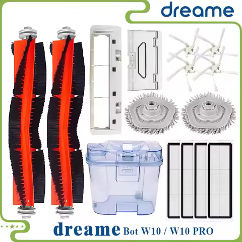 Dreame Bot W10 / W10 PRO Accessories Robot Vacuum Cleaner HEPA Filter Main Side Brush Mop Cloth pad 