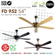 NSB FD 952 | Xtreme 54 Inches DC Motor 5 ABS Blade RF 8 Speed Remote Control Ceiling Fan