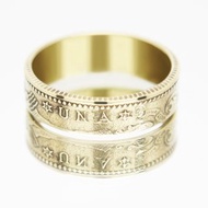 西班牙硬幣戒指 1 比塞塔 1975 年男士硬幣戒指 女士硬幣戒指