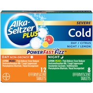 Alka-Seltzer Plus Severe Day + Night Cold PowerFast Fizz Effervescent Tablets, 20ct