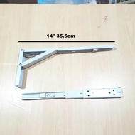 14" 35cm Siku Dinding Penyangga Rak Meja Lipat Shelf Bracket Foldable