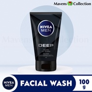 NIVEA MEN Facial Wash Deep White Oil Clear + Detox with Black Essences Mud Foam 100g