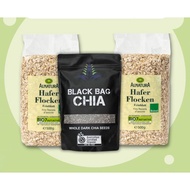 Combo Yến mạch Hafer Flocken + Hạt chia đen (500g+500g)