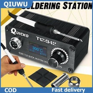 QIUWU T12-942 Mini OLED Digital Soldering Station T12-907 Handle +T12-K Tip
