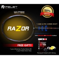 Felet Fleet Razor Racket Badminton Racket Raket Badminton Original Racquet Badminton 4u 83gram
