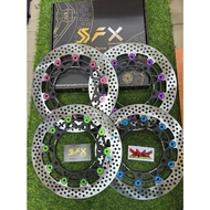 SFX ALLOY DISC PLATE SFX-X8 SUPER SPORT XMAX FRONT 298MM XMAX250 XMAX300 ALOI DISC PLAT FLOATING ORI