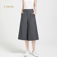 Eyouth 1096 Women Soft-Stretch Midi Culottes 3/4 pants