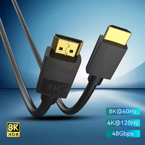 Long 8K HDMI 2.1 Cables, 48Gbps , High Speed Braided Cord-4K@120Hz 8K@60Hz, Compatible With Roku TV/
