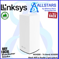 (ALLSTARS : We are Back Promo) Linksys MX4200 (1pc pack) Velop WiFi 6 Whole Home Mesh System (MX4200-AH)