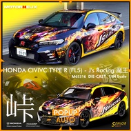 MotorHelix 1:64 Honda Civic Type R FL5 J'S Racing MH64-FL5-M65316 Diecast Vehicles / Car Toy