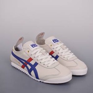 Asics onitsuka tiger mexico 66經典系列低幫全皮復古休閒慢跑鞋米蓝红Size：36-46