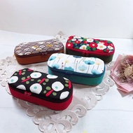 橢圓形盒狀多功能收納包/眼鏡盒/化妝包/筆盒