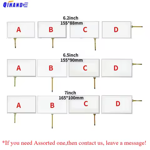 10Pcs/Lot 4 Wire Resistive Touch Screen Glass 155*88mm 6.5Inch 7inch Digitizer For HSD062IDW1 A01 TM