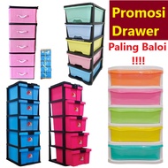 5 Tiers Plastic Drawer 5 Tiers Cabinet Storage Cabinet Kabinet Laci Plastik L5 Drawer almari