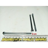 MESIN M6 White Flange Bolt 90 (9cm) Key 8 Engine Block/ FO/ Flange/ Bolt