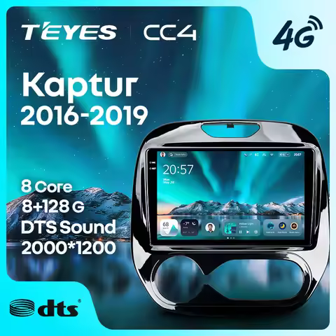 TEYES CC4 For Renault Captur Kaptur 2016 - 2019 CarPlay Android Auto 2DIN Car headunit Autoradio Car