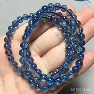 Three Circles Whale Aquamarine Brazil 108 Jewelry Natural Genuine Ice Bracelet Multi-Circle Beads 5-