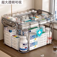 Box Box Storage Box Household Medical First Aid Kit Transparent Large-Capacity Product Storage Box M
