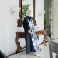 Gamis Dewasa Terbaru 2025 Dress Kondangan Bahan Silk Kombinasi Tile - Shirin Zein Melisa Series