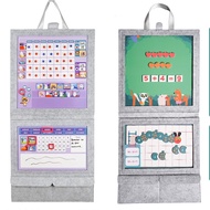 Ucmd magnetic behavior chart felt fabric hanging kid calendar