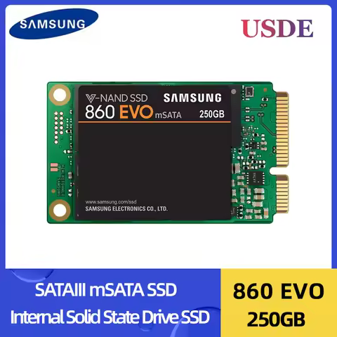 USDE Samsung 2.5'' SATAIII 860 Evo mSATA SSD 250GB Internal Solid State Drive Storage Disk For Lapto