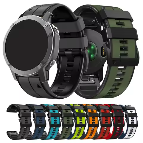 QuickFit 22mm 26mm Silicone Strap For Garmin Garmin Fenix E 8 7 7X 6 6X/Epix Pro/Enduro 3