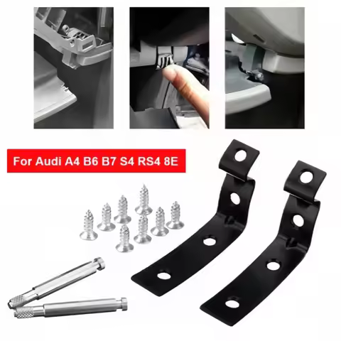 1set Glove Box Lid Hinge Snapped Repair Fix Kit Brackets for Audi A4 S4 RS4 B6 B7 8E for Seat Exeo/S