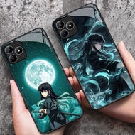 DK-56 Muichiro Tokito HD Glass Casing hp Realme 7i C67 C31 C55 C53 C33 C35 C17 GT 6 Narzo N53 50A Pr