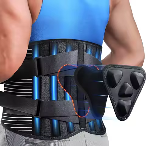 Back Brace for Lower Back Pain Relief, Breathable Waist Brace Adjustable Lumbar Support for Herniate