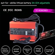 72V 60V 67.2V 84V Li-ion LiPo 48V Lifepo4 Lithium Battery Charger Curren Adjust 2A 5A 10A 12A Fast Charge ebike 12S 16S 20S 24S