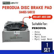 【100% ORIGINAL】PERODUA DISC BRAKE PAD FRONT PROGANTI (04465-54R10) - AXIA/ BEZZA/ MYVI ICON/ MYVI LA