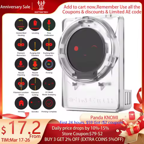 BIGTREETECH Panda KNOMI Display Customize UI OTA Firmware Screen for 3D Printers Bambu Lab P1 P2S X1